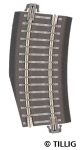 Tillig 83723 - TT/H0m - Bettungsgleis grau, Pass-Stück gebogen, rechts R22 (353 mm/15°)